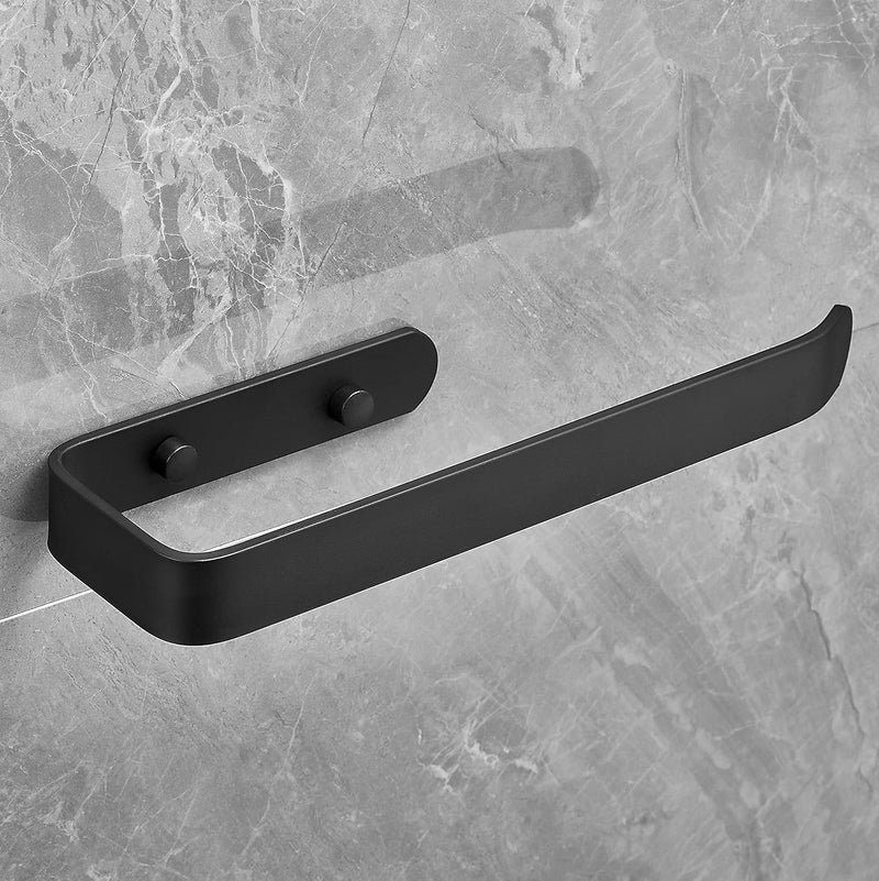 plantex Plantex Space Aluminium Napkin Ring for Wash BasinTowel Hanger for BathroomNapkin Hanger for KitchenBathrom Accessories Black Powder Coated  - Image 4