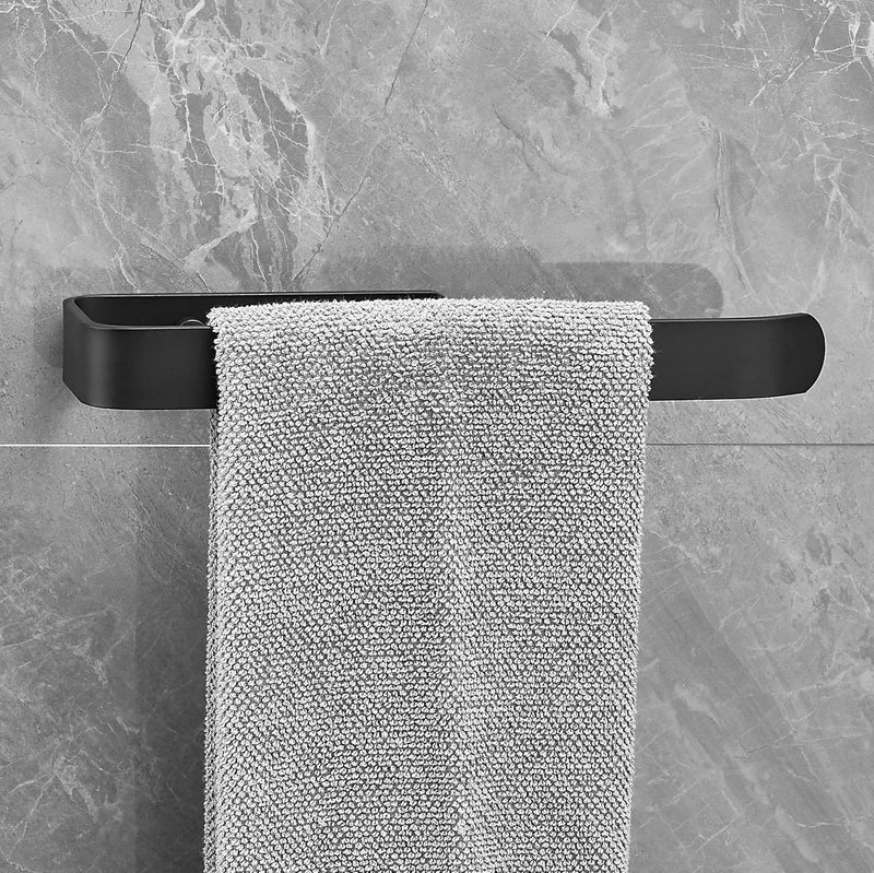 plantex Plantex Space Aluminium Napkin Ring for Wash BasinTowel Hanger for BathroomNapkin Hanger for KitchenBathrom Accessories Black Powder Coated  - Image 5