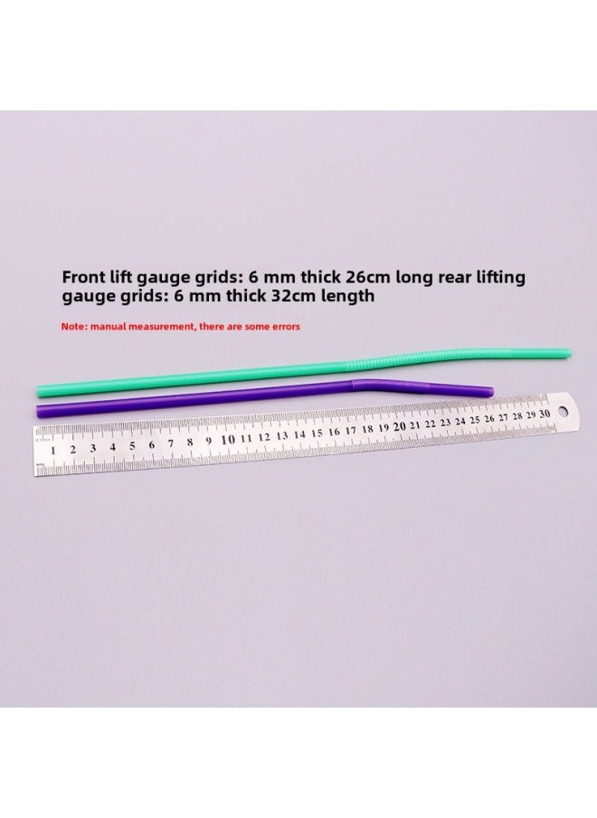 Generic - Spot Disposable Plastic Tube Double Child Art Straw Modeling Creative Color Elbow Handmade Beverage DIY-Color:Transparent 100 ]-Specifications:Caliber 6mm Length 26cm - Image 1