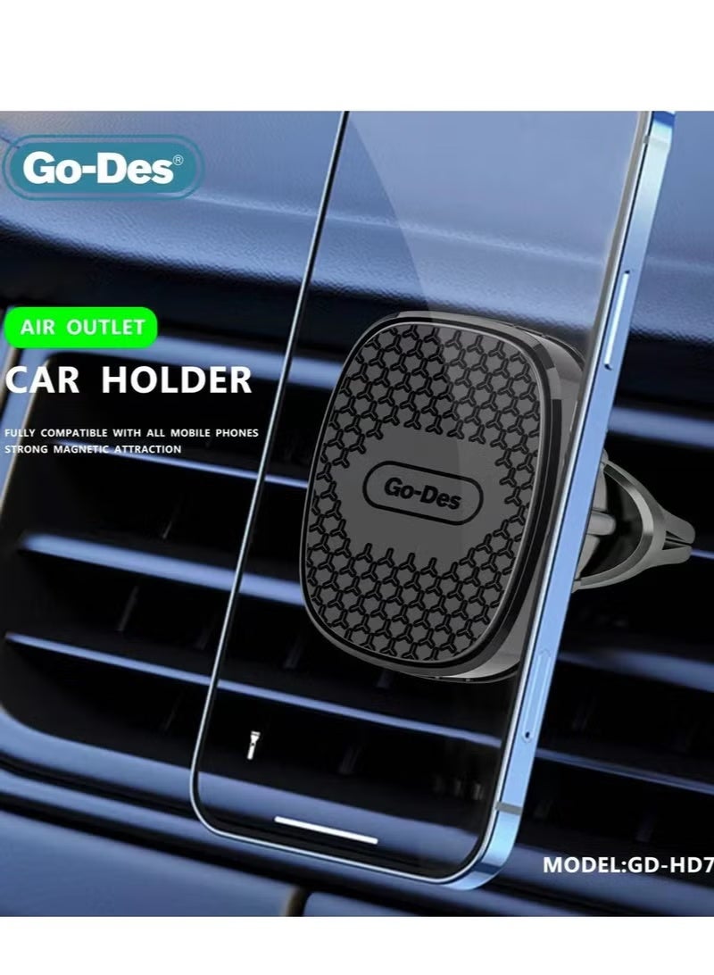 GO-DES Magnetic Car Phone Holder Stand Multifunctional Universal Magnet Wall Mobile Phone Holder HD763 - Image 3
