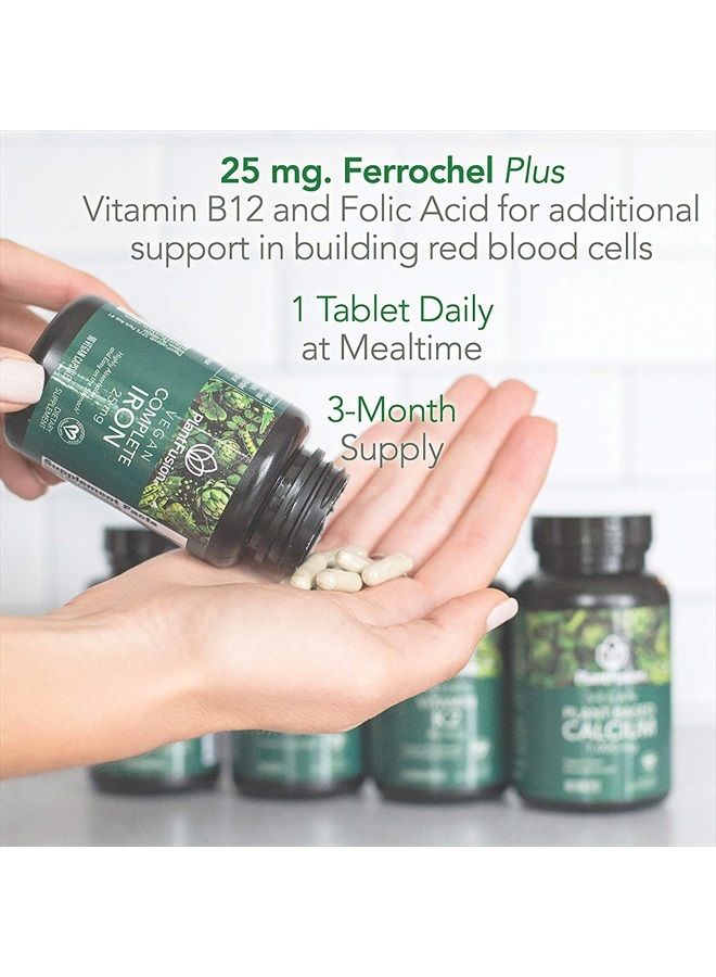 PlantFusion Vegan Iron Supplements from PlantFusion, Premium Plant Based Iron Supplements for Women and Men (25mg), Plus Folate & B12, 90 Veggie Capsules - Image 5