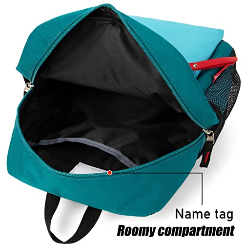 HawLander Little Kids Backpack for Boys or Girls, Toddler School Bag Fits 3 to 6 years old, D Green Blue, 12 Inch - Image 5