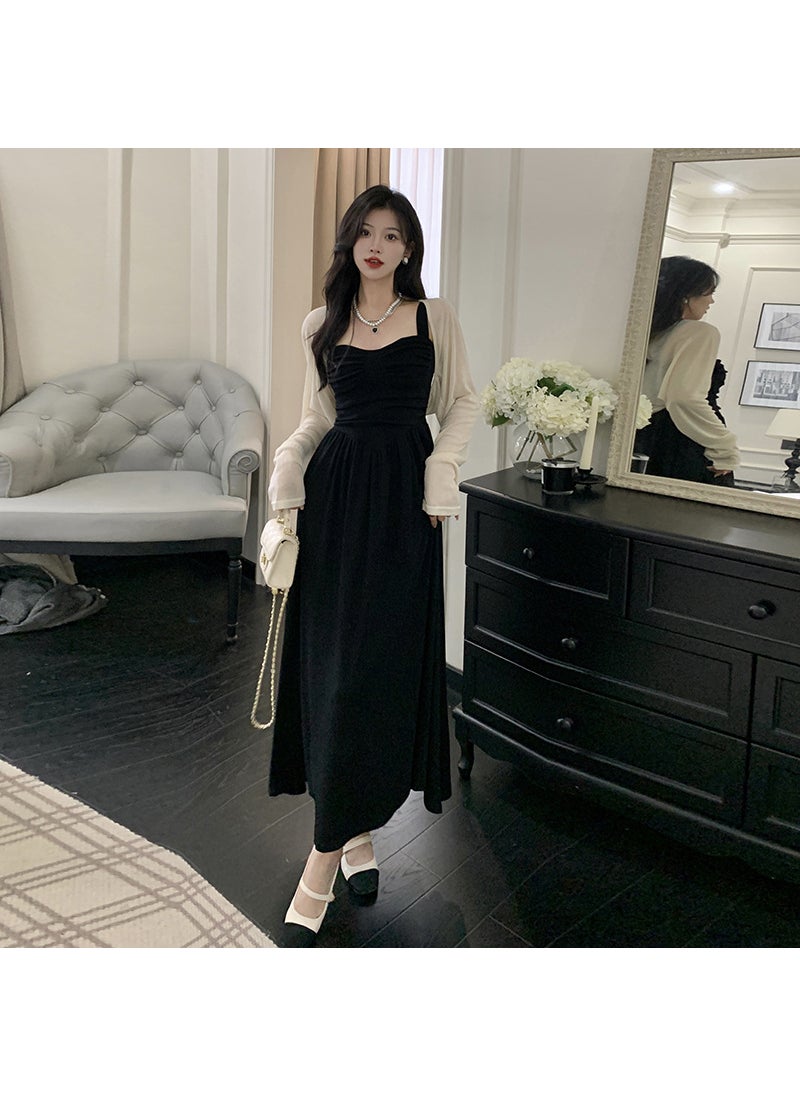 Generic Plus Size 2023 Summer New Plus Size Set Chubby MM Korean Style Slims Smooths Your Silhouette Tank Dress Sunscreen Clothes Out... Two-Piece Set  - Image 1