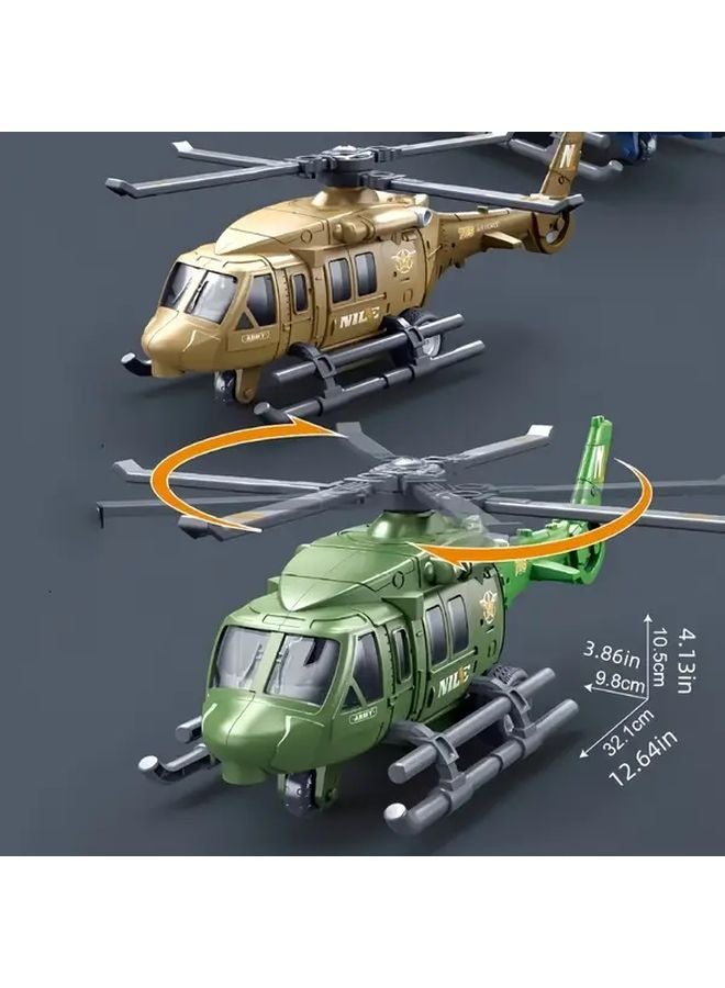 Yellow Inertia Powered Airplane Toy Car Helicopter Simulation Model Durable ABS Material Gift - Image 3