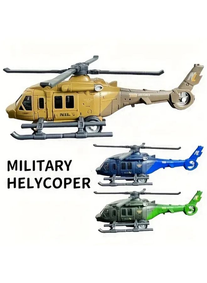 Yellow Inertia Powered Airplane Toy Car Helicopter Simulation Model Durable ABS Material Gift - Image 5