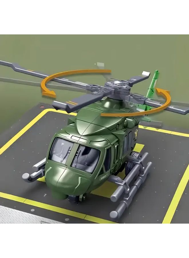 Yellow Inertia Powered Airplane Toy Car Helicopter Simulation Model Durable ABS Material Gift - Image 4