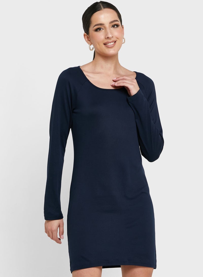 VERO MODA Navy Fitted Dress  - Image 1