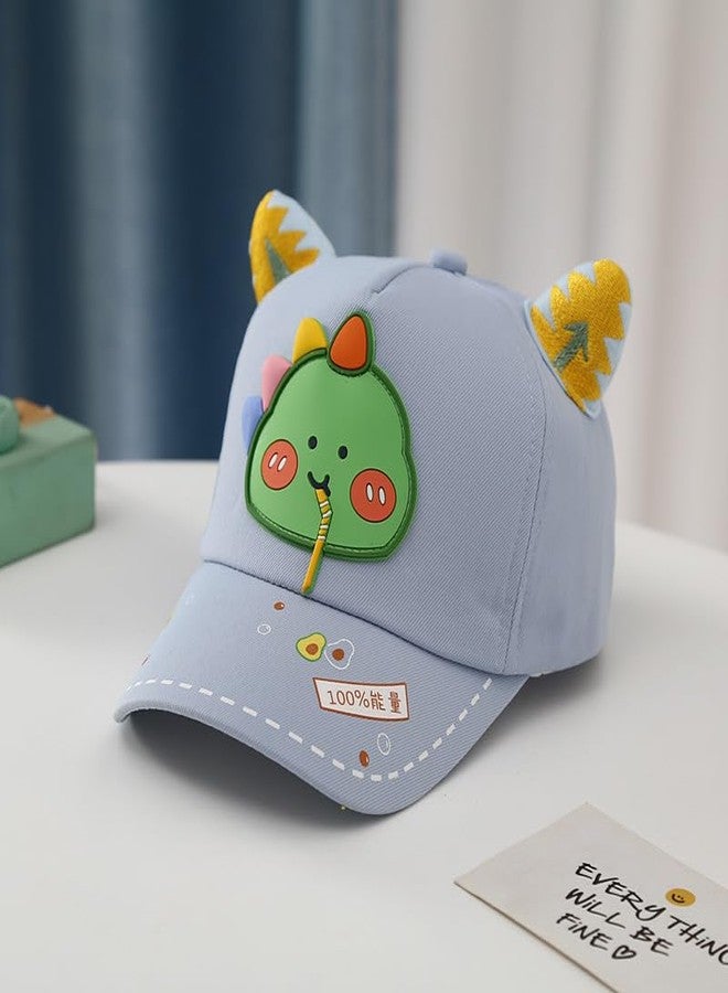 RR DESIGN Kids Baseball Cap, Cotton Summer Hat with Cartoon Design, Sun Protection, Light Blue - Image 3