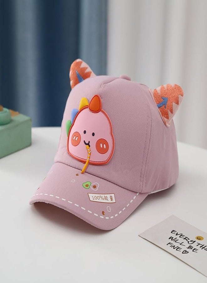 RR DESIGN Kids Baseball Cap, Cotton Summer Hat with Cartoon Design, Sun Protection, Light Blue - Image 4