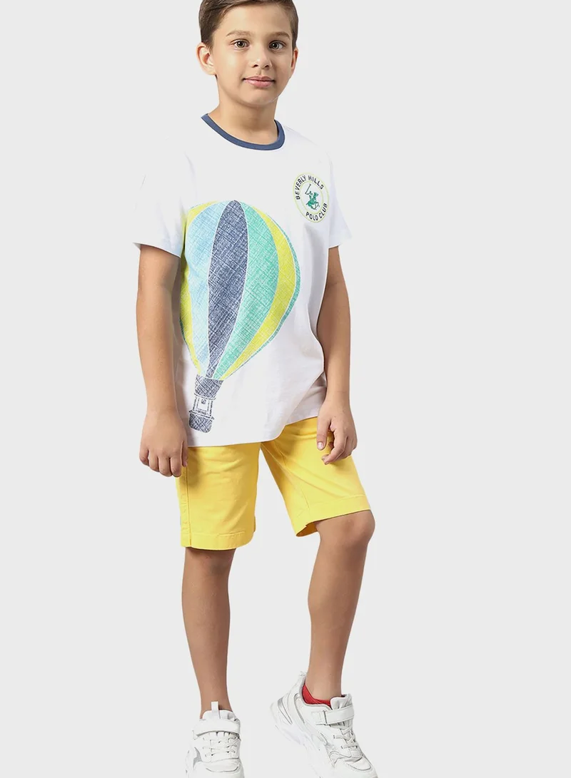 bhpoloclub Youth Logo Print Shorts