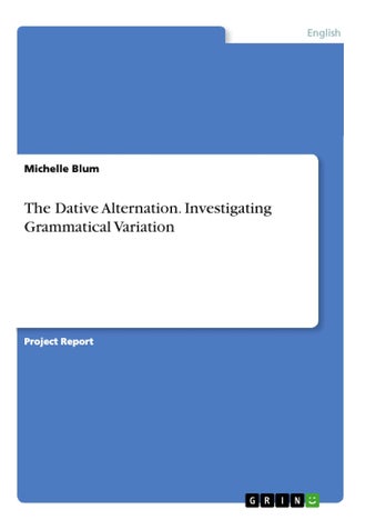 The Dative Alternation. Investigating Grammatical Variation - pzsku/Z25FEA2DB72AC0771CA92Z/45/1749035377/00e193d4-6f89-40d7-ab21-1dea3fbda87b
