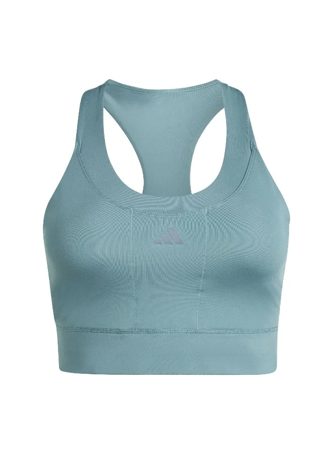 adidas Adidas Run Pkt Ms Bra Green Workout Bra - Medium Support Bra For Women