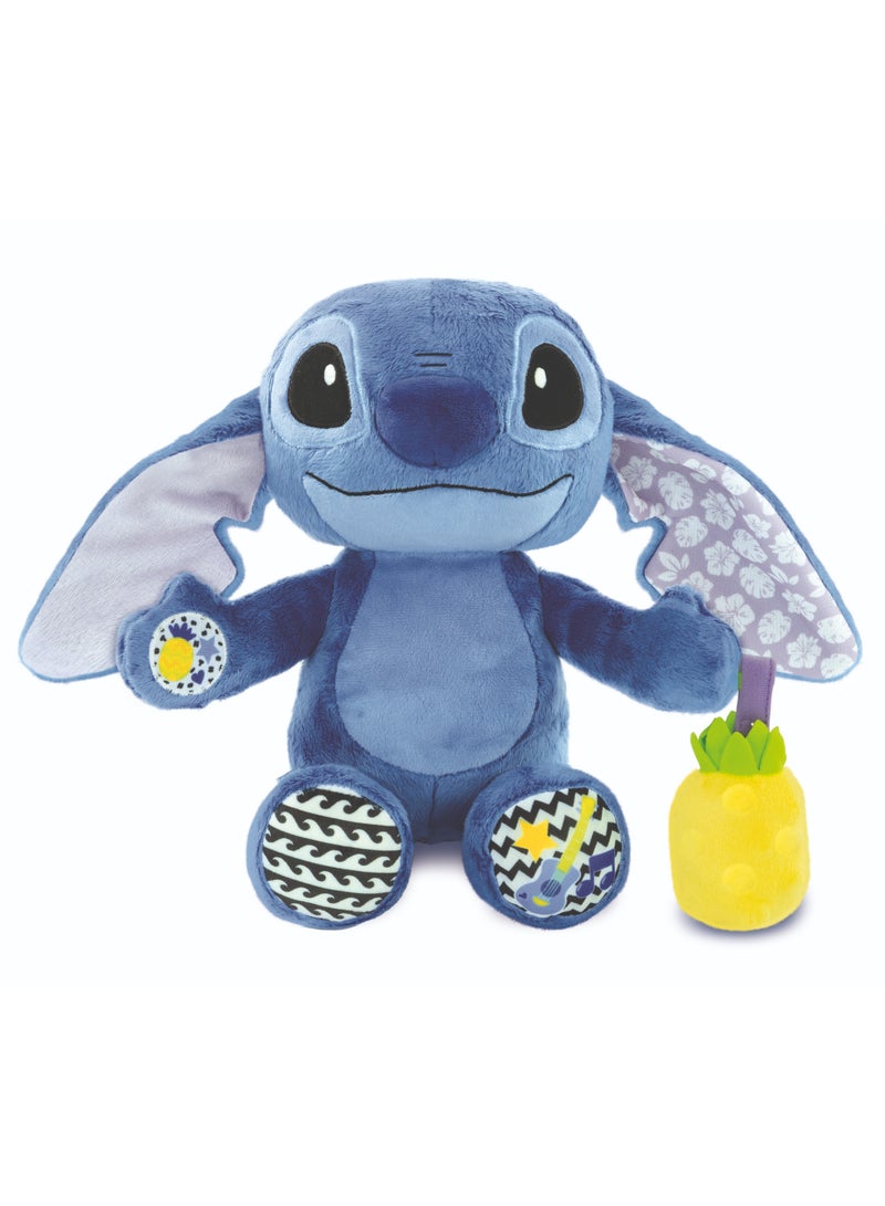 Clementoni لعبة ديزني بيبي ستيتش التفاعلية الموسيقية الناعمة، تعمل بالبطارية | لعبة ناعمة قابلة للعناق | لعبة لعربة الأطفال وسرير الأطفال | تحفيز الحواس السمعية والبصرية للطفل | لعبة للتطور المبكر | هدية مثالية للرضع والأطفال الصغار - Image 1