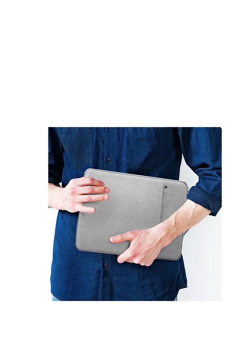 13.3-14 Inch Laptop Case Sleeve for MacBook Air M2/M1 2022-2018, Macbook Pro M2/M1 Max 14.2/13.5, Galaxy Tab S8 Ultra 14.6, Surface 1/2/3/Pro 8, Laptop Sleeve With Back Luggage Strap--Grey  - Image 1
