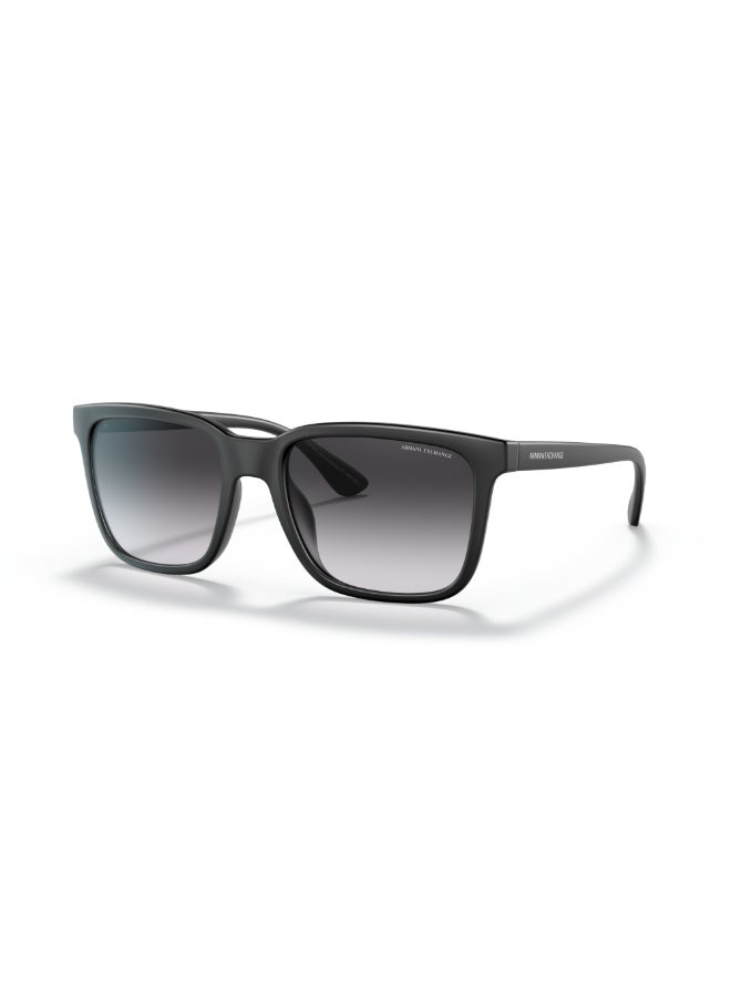 Armani Exchange نظارات شمسية ARMANI EXCHANGE للرجال OVAL - AX 4112SU - حجم العدسة: 55 مم - أسود غير لامع - Image 4