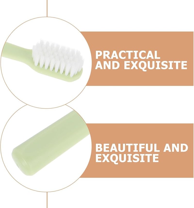 Wheat Straw Travel Toothbrush Set 8pcs With Soft Bristles And Caps - Image 4