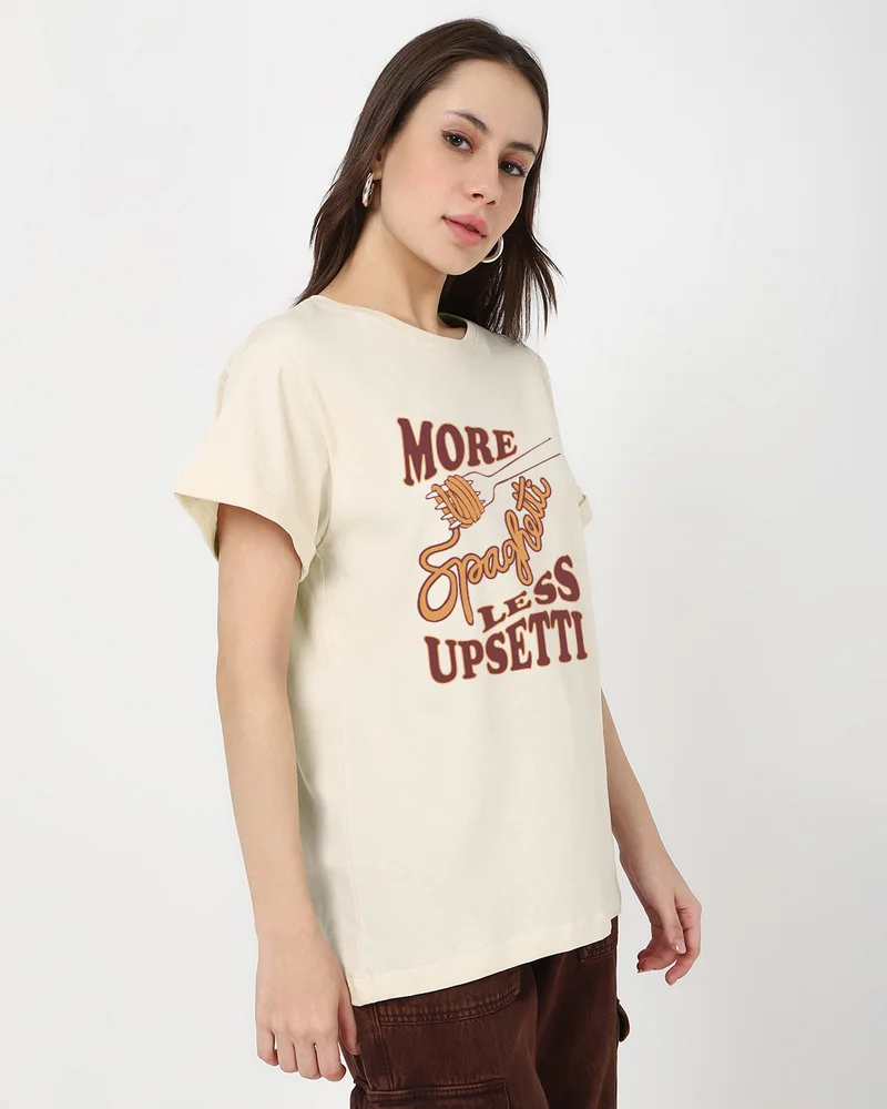 بيواكوف تيشيرت بيج نسائي بطبعة جرافيك بحمالات رفيعة بتصميم بوي فريند