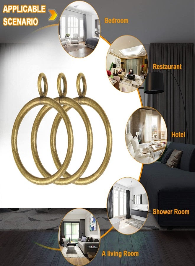 Awoin 14 PCS 1.25-Inch Antique Brass Eyelet Curtain Rings, This 1 1/4 Inch Small Size Curtain Rod Rings Can Fit Up to 1.0-Inch Curtain Panels (ERB10) - Image 4