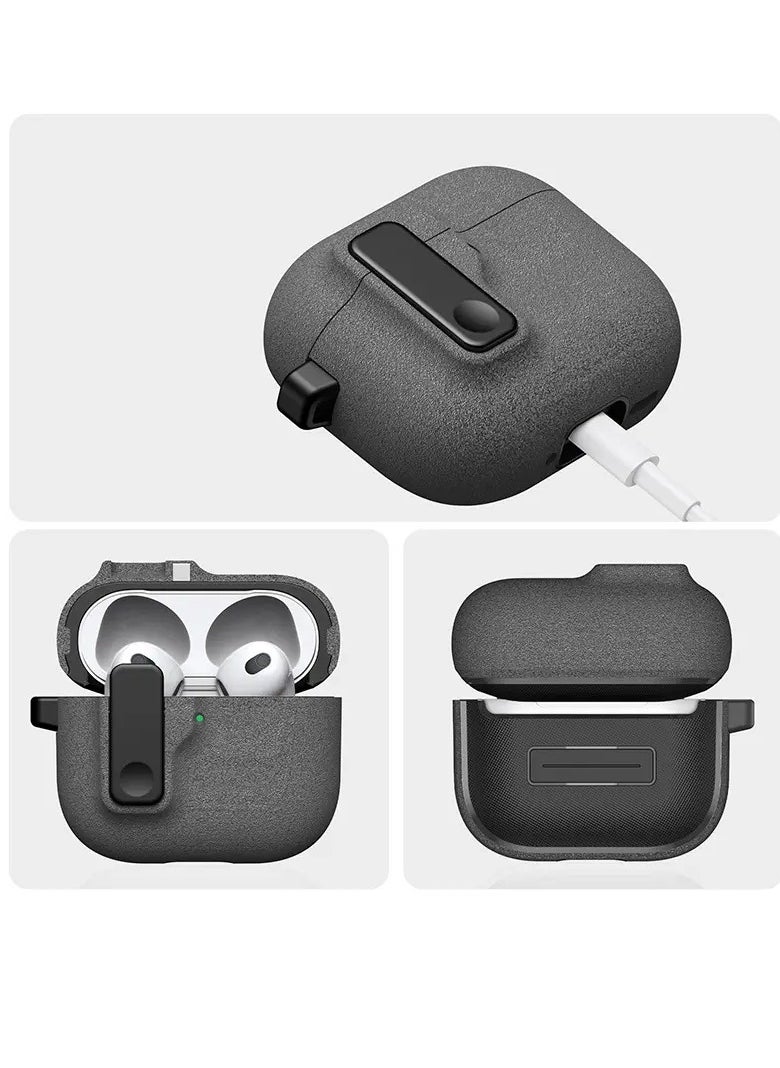 MOCOM AirPods 4 Cover Case Automatic Pop-Up AirPods 4 Case (2024) with Secure Lock Clip | Shockproof, Waterproof, Full-Body Protective Hard PC Cover | All-Around Protection, Wireless Charging Compatible  - Image 5