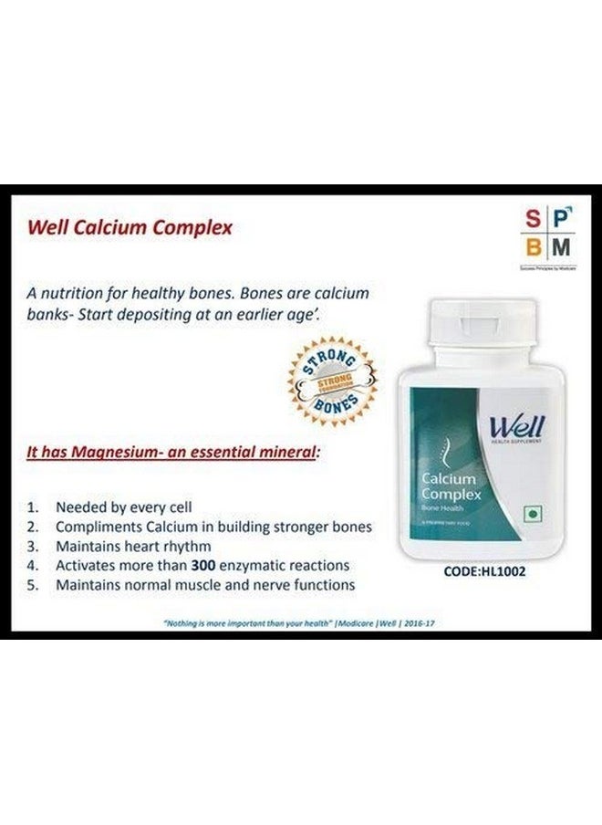 Well Calcium Complex For Bone Health - 60 Tablets - pzsku/Z25FF0B7803AFA412ED8EZ/45/_/1728311296/33f6effb-1745-4194-928b-539f68e69f57