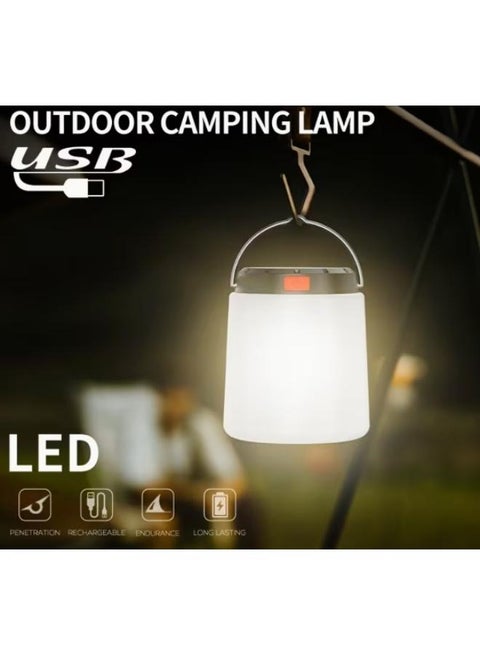مصباح تخييم LED قابل لإعادة الشحن ومقاوم للماء مع 3 أوضاع إضاءة