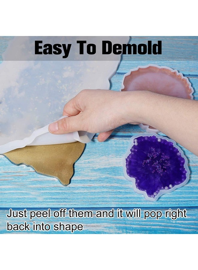 AmigozZ أميغوز (9 × 12 بوصة، صينية مستطيلة) قالب صينية سيليكون ريزين، قالب صينية غير منتظمة كبير، قالب ريزين إبوكسي سهل الإزالة، قوالب سيليكون لصنع صينية أجات مزيفة، لوح تقديم، صينية فواكه، إلخ - Image 4