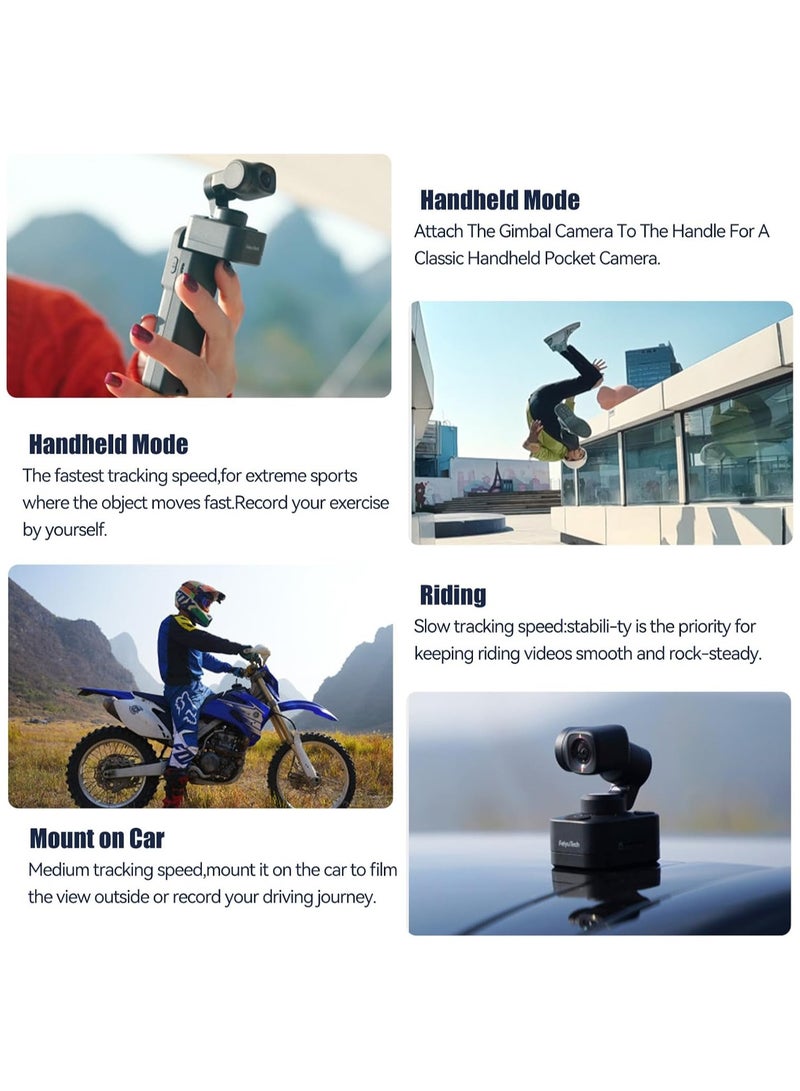 FeiyuTech Feiyu Tech Pocket 3 Action Camera 4K with Remote Control Bundle [Official],3-Axis Anti-Shake Stabilization,12MP Ultra HD,Built-in MIC,130° Wide View,for Vlogging,Diving,Riding  - Image 4