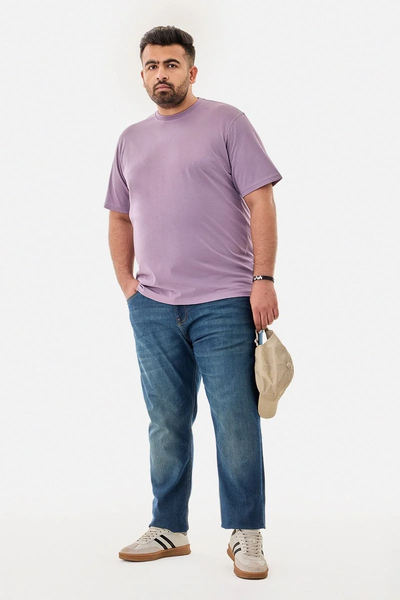 سنيتش تيشيرت قطن % مقاس كبير بقصة عادية