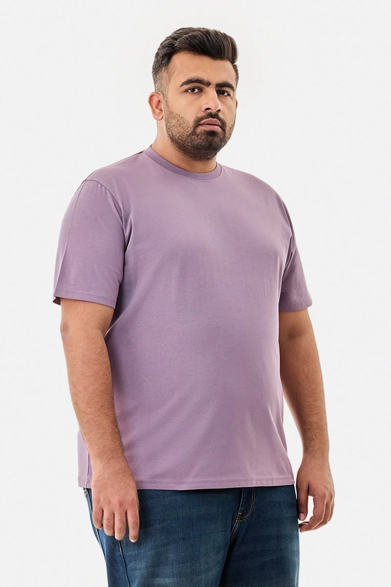 سنيتش تيشيرت قطن % مقاس كبير بقصة عادية