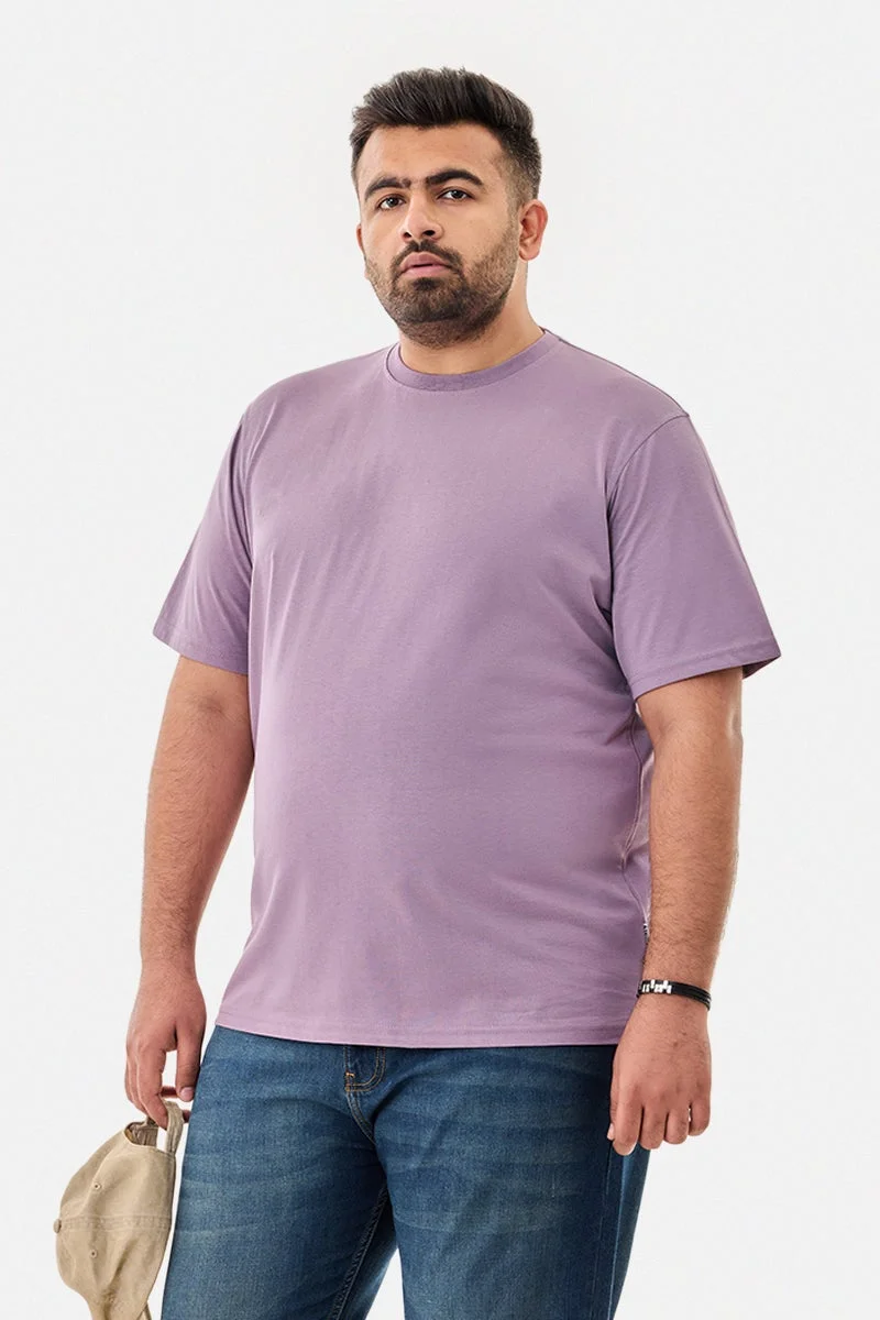 سنيتش تيشيرت قطن % مقاس كبير بقصة عادية