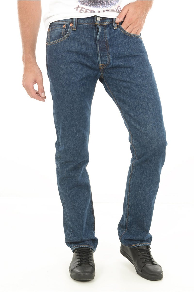 Levi's Men's 501 Original Fit Jeans (Also Available in Big & Tall), Dark Stonewash, 42W x 32L - Image 1