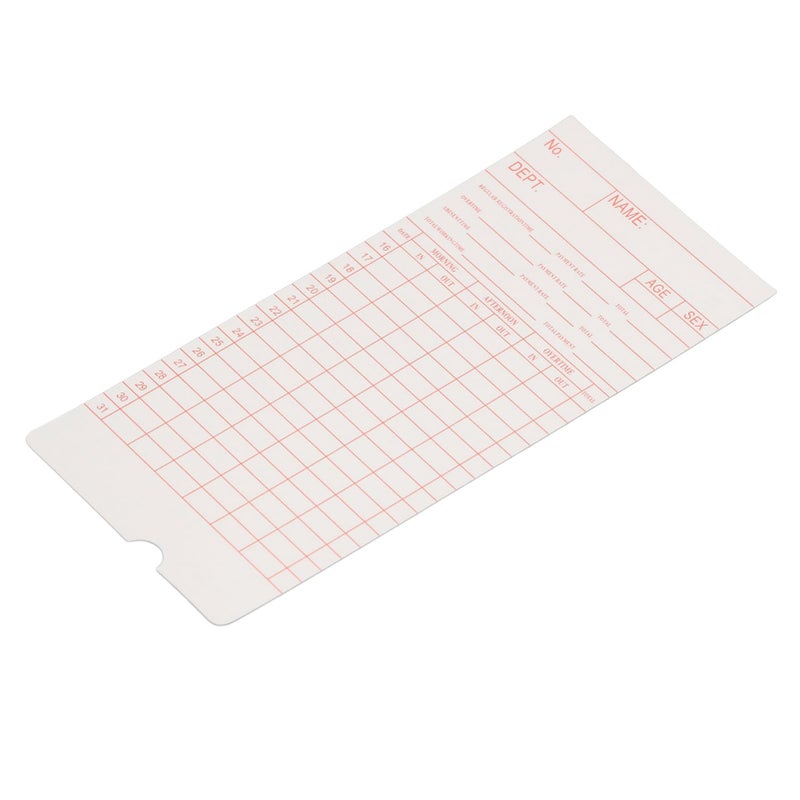 100 Pcs Dual Sided Employee Time Cards 7.09 x 3.27 Inches for Attendance Machine Office Factory Tracking System - Image 3