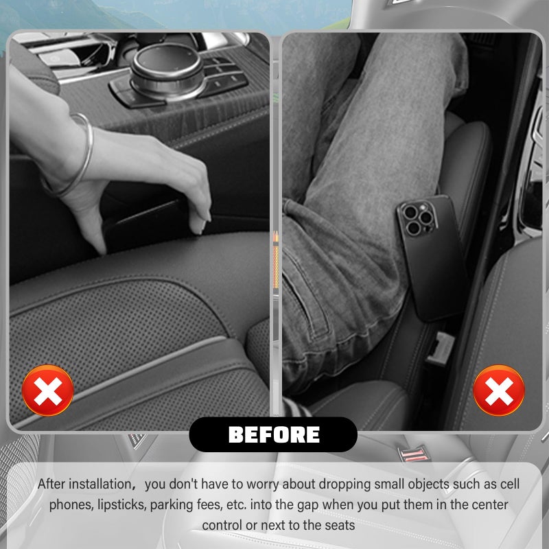 VKQTS 2026 New Car Seat Gap Filler,2PCS Soft Seat Gap Filler Strip for Block Items Slipping into Gaps,Universal Car Seats Gaps Plug Cars Interior Accessories for Cars SUVs - Image 5