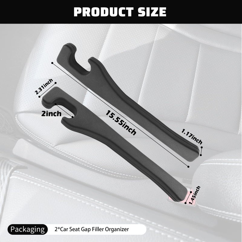 VKQTS 2026 New Car Seat Gap Filler,2PCS Soft Seat Gap Filler Strip for Block Items Slipping into Gaps,Universal Car Seats Gaps Plug Cars Interior Accessories for Cars SUVs - Image 2