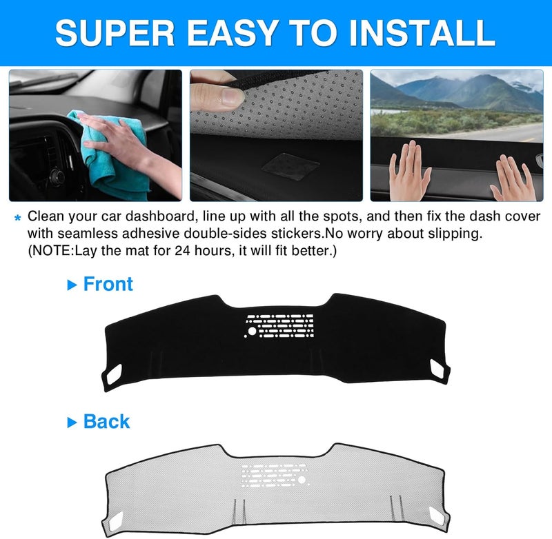 Autorder Dashboard Cover Mat for Kia K4 2025 2026 Accessories Dash Cover Upgrade Velvet Dash Mat Sunshade Glare UV Rays Protector - Image 5