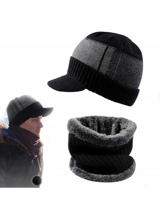 SYOSI Winter Hats for Men, Piece Knit Men Hats Warmer Set