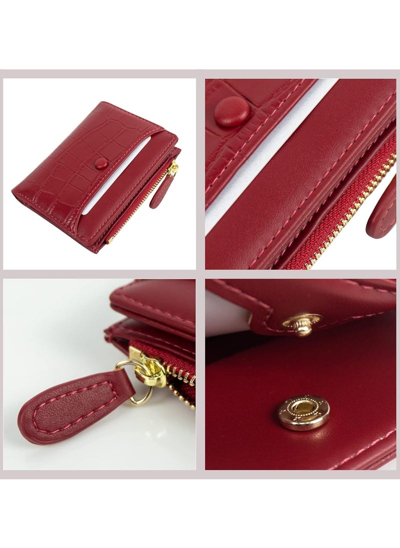 Generic - Women Wallet with Bifold Compact Size Classic Handy Ladies Small Short Wallet Purse Gift for Birthday and Party - Image 1