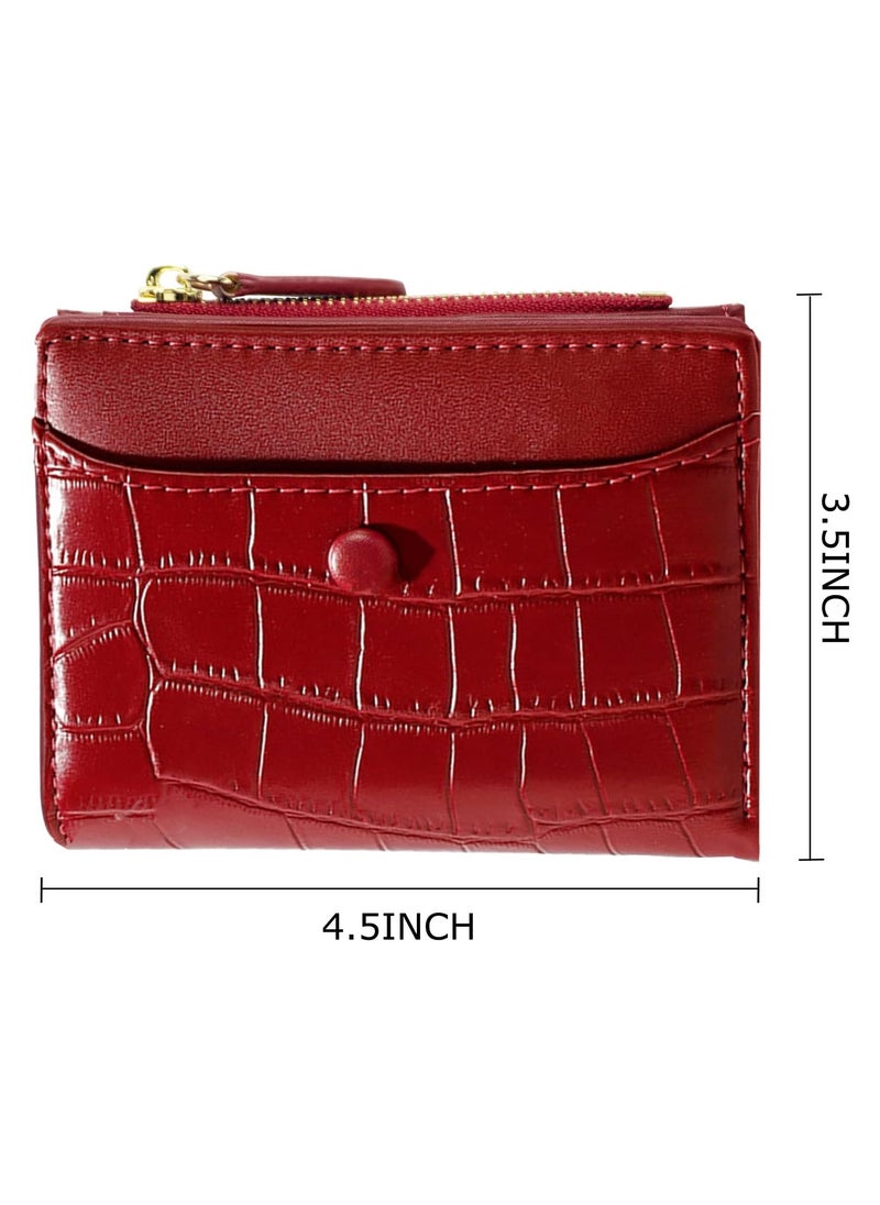 Generic - Women Wallet with Bifold Compact Size Classic Handy Ladies Small Short Wallet Purse Gift for Birthday and Party - Image 1
