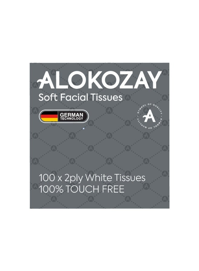 Alokozay 2 Ply Square Boutique Soft Facial Tissue 100 Sheets - Image 1