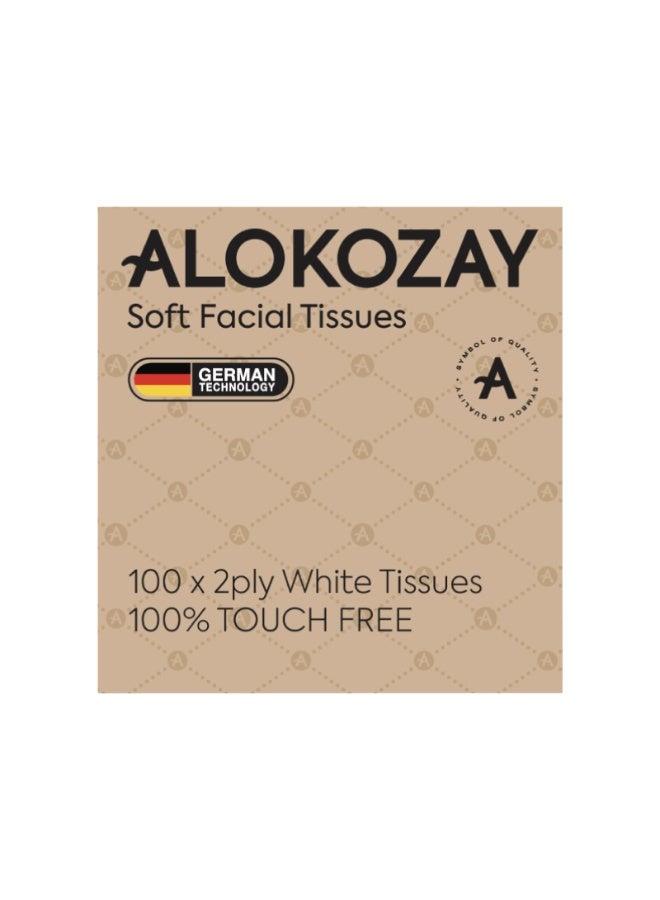 Alokozay 2 Ply Square Boutique Soft Facial Tissue 100 Sheets - Image 2