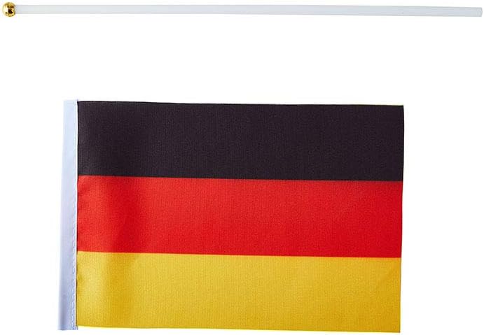 mflagperft German Flag German Flag, Small Mini Handheld German Flags on Stick, Ideal for Party Parades Sports Events Patriotic Festival Decorations - Image 3