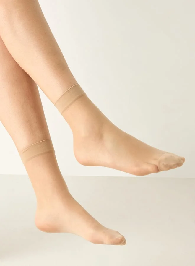 Celeste Solid Ankle Length Socks with Elasticated Waistband