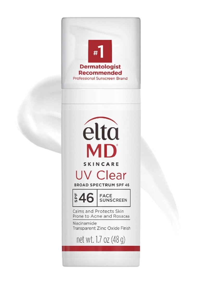 EltaMD UV Clear Face Sunscreen SPF 46, Oil-Free Sunscreen with Zinc Oxide. - Image 1