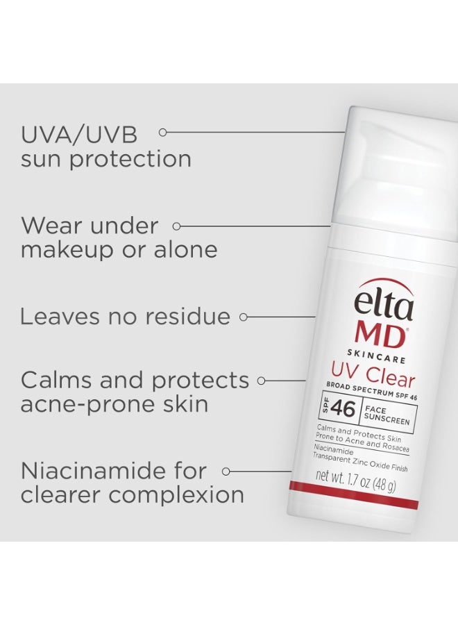 EltaMD UV Clear Face Sunscreen SPF 46, Oil-Free Sunscreen with Zinc Oxide. - Image 5