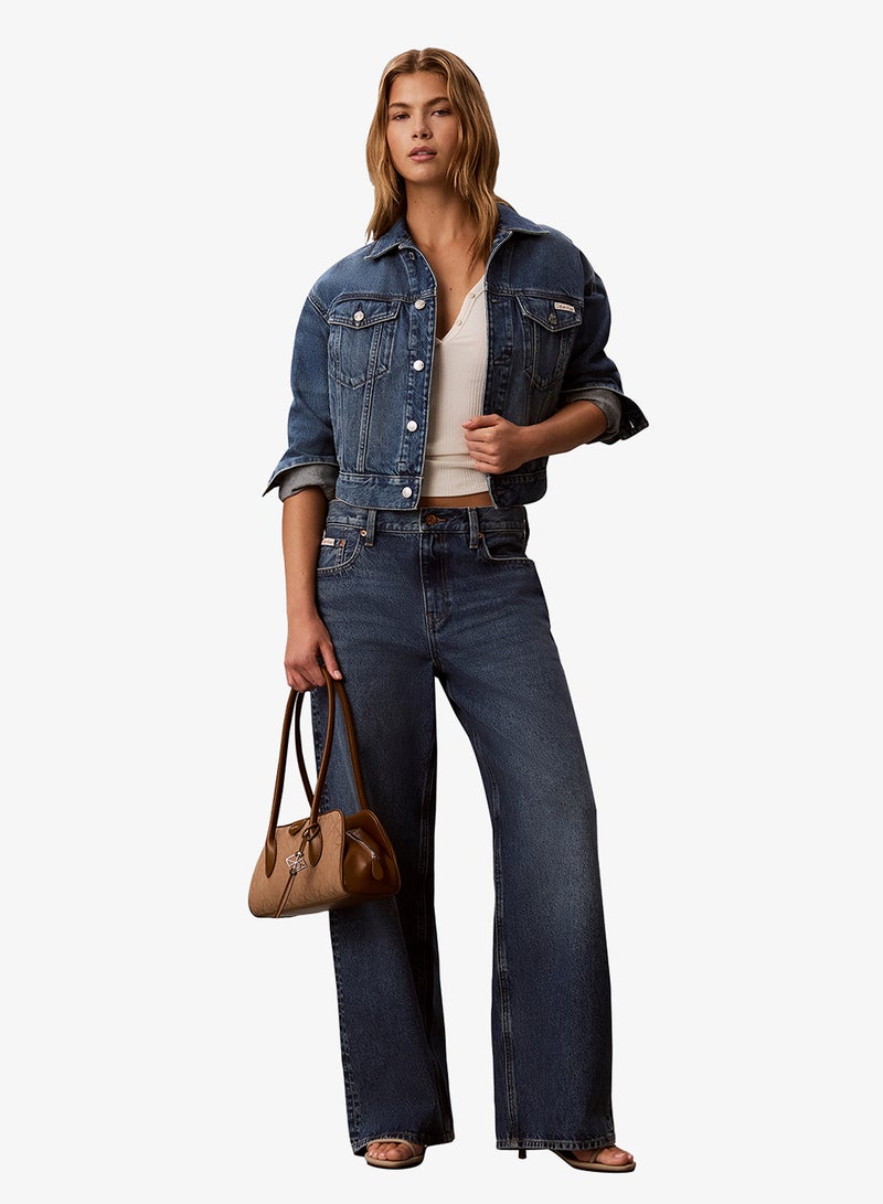 CALVIN KLEIN Emblem Jacquard Extended Side Shoulder Bag - Image 4