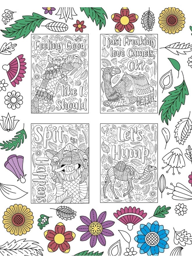 Camel Coloring Book: Coloring Books for Adults, Gifts for Camel Lovers, Floral Mandala Coloring Pages, Animal Coloring Book, Safari Animals  - Image 2