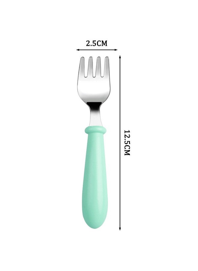 Pimoys 6 Pieces Toddler Forks Baby Forks Kids Forks With Round Handle Stainless Steel Toddler Utensils Baby Silverware Metal Cutlery Set Bpa Free Dishwasher Safe - Image 4