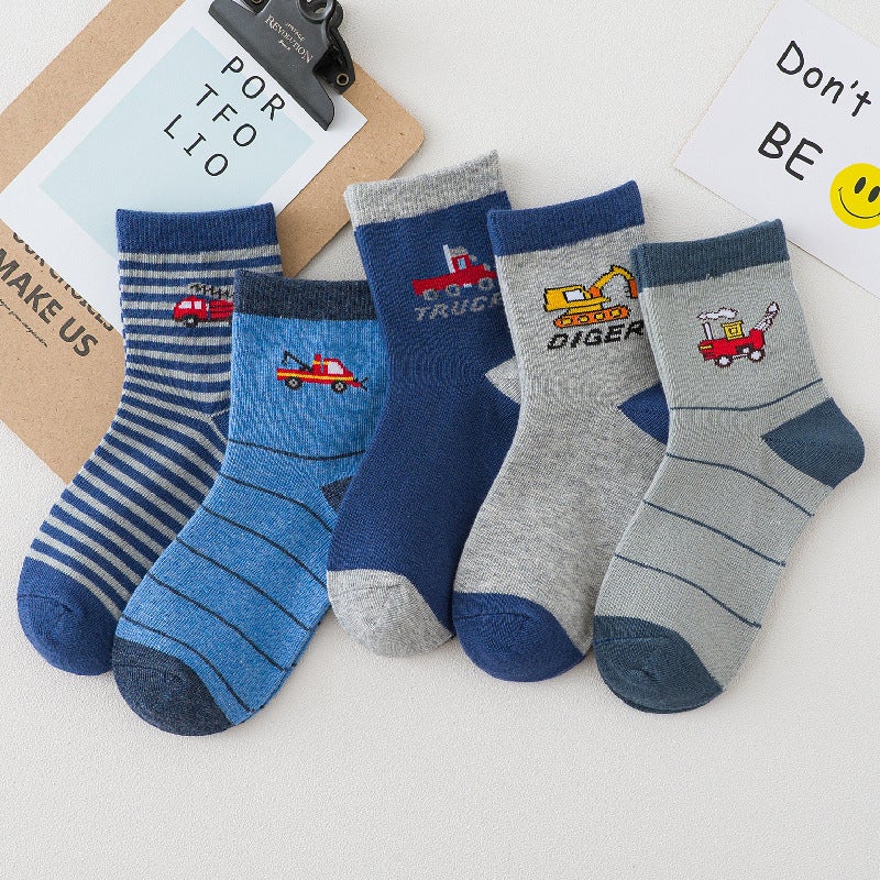5 Pairs 1-14years Boys Short Socks