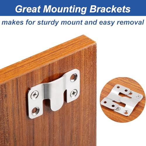 VinBee Flush Mount Bracket, Interlocking Photo Frame Hook 54x30mm Heavy Duty Picture Hanger Bracket for Large Picture Display Art Gallery Wall Mount Hardware 12PCS - Image 5