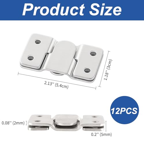 VinBee Flush Mount Bracket, Interlocking Photo Frame Hook 54x30mm Heavy Duty Picture Hanger Bracket for Large Picture Display Art Gallery Wall Mount Hardware 12PCS - Image 2